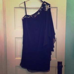 Xscape one-shoulder cocktail dress